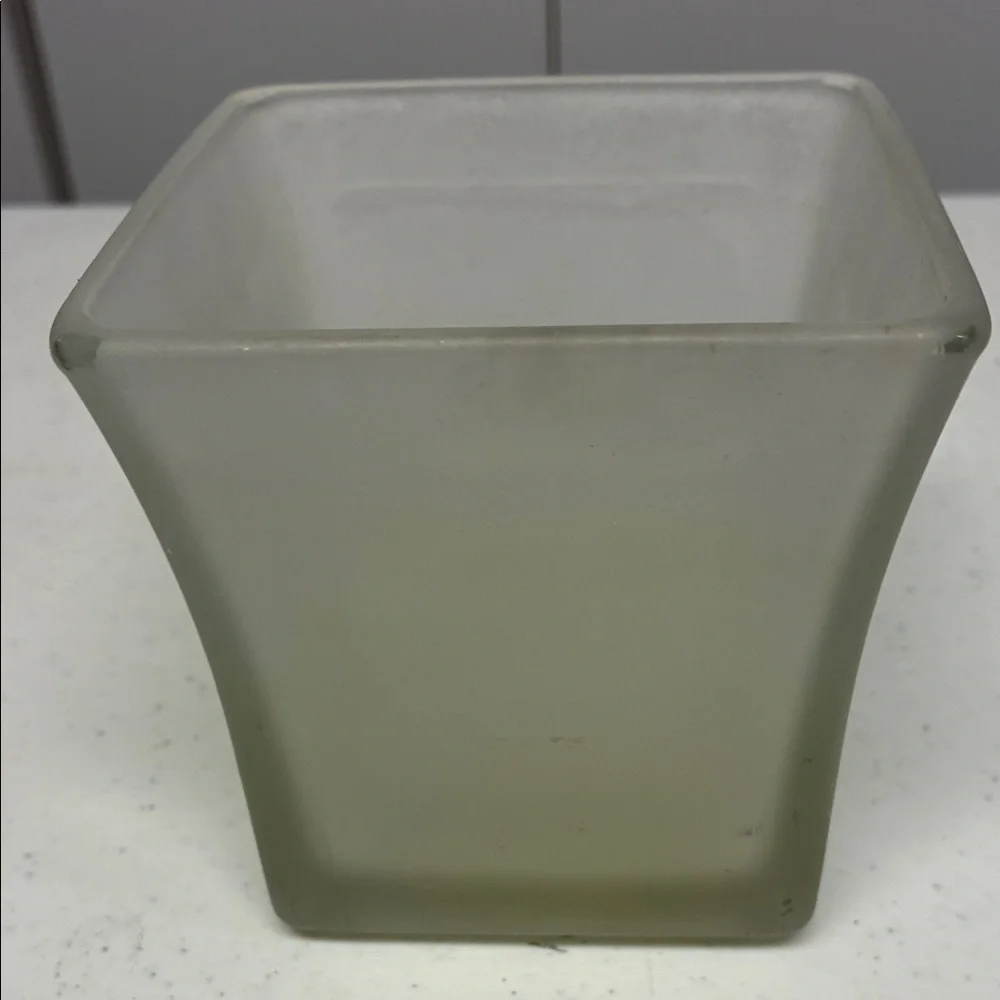 Frosted Glass Square Vase